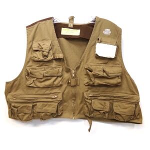 Safari Club Mens Utility Vest Shooting Hunting Outdoor Lord Calvert Khaki Size L
